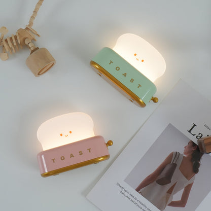 Cute Toaster Night Light | Rechargeable Bedside Table Lamp