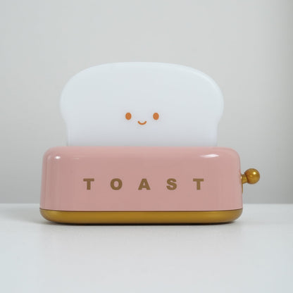 Cute Toaster Night Light | Rechargeable Bedside Table Lamp