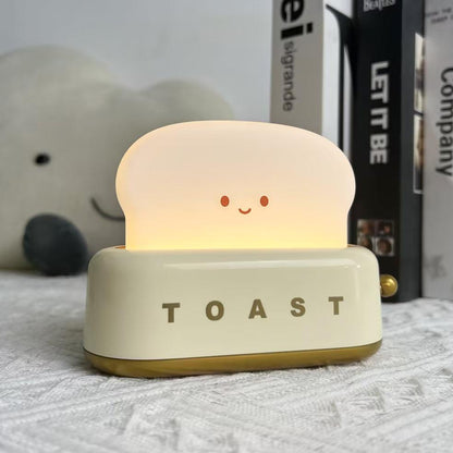 Cute Toaster Night Light | Rechargeable Bedside Table Lamp