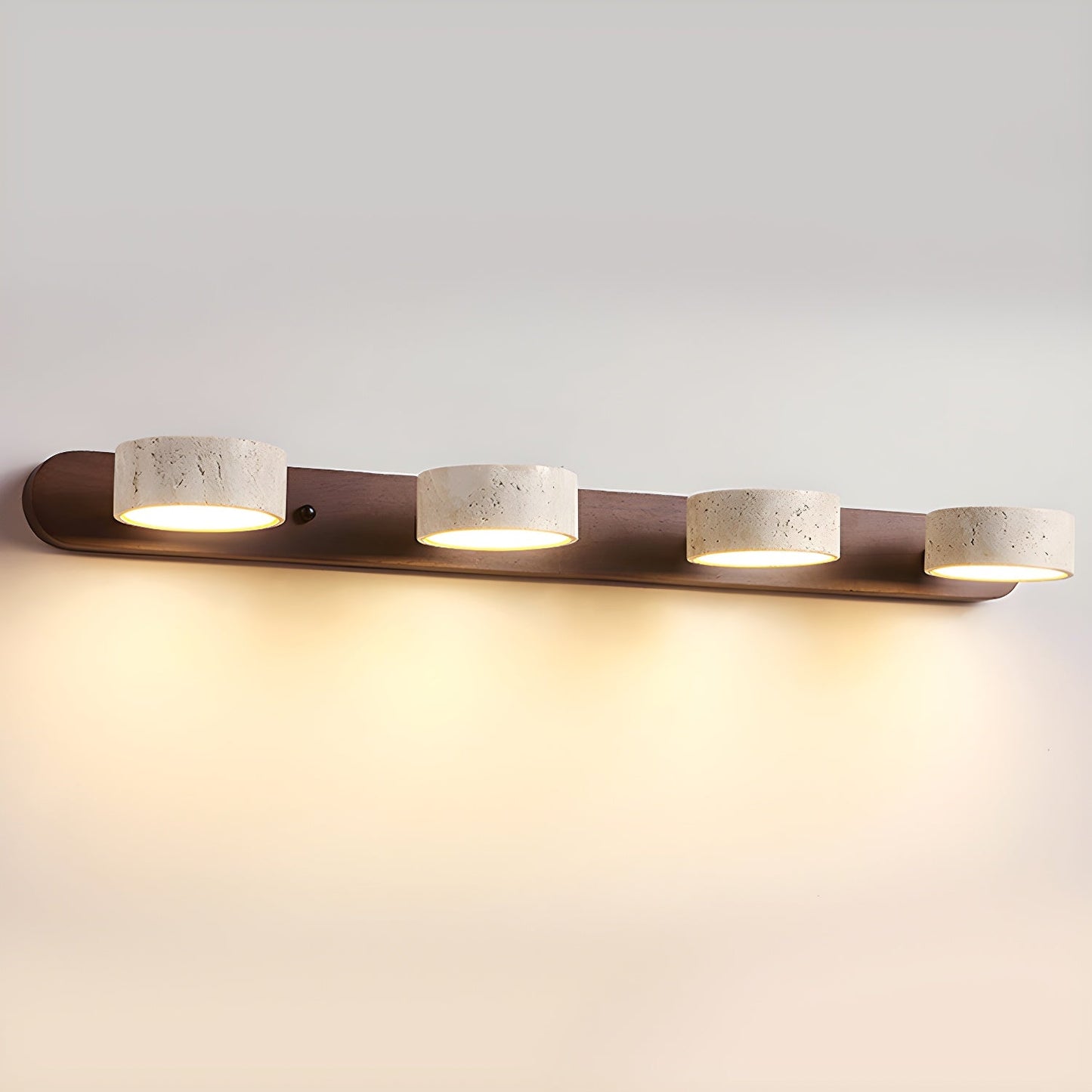 Travertine Duo Wall Light for Bedroom | Modern LED Sconce