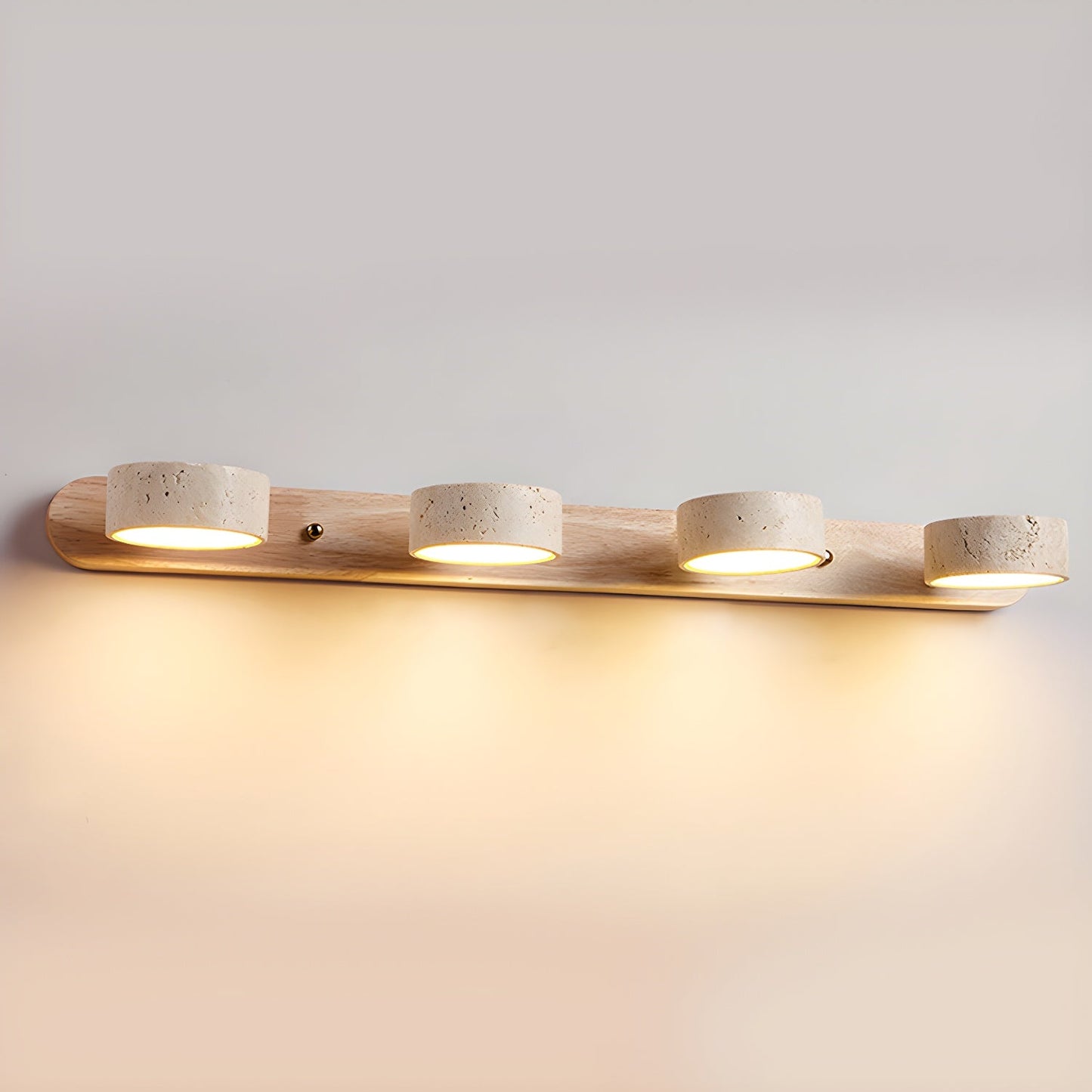 Travertine Duo Wall Light for Bedroom | Modern LED Sconce