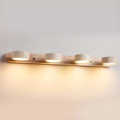 Travertine Duo Wall Light for Bedroom | Modern LED Sconce
