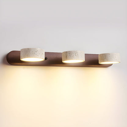 Travertine Duo Wall Light for Bedroom | Modern LED Sconce