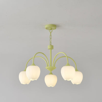 Tulip Chandelier Ceiling Lamp | Modern Floral Light Fixture for Living and Dining