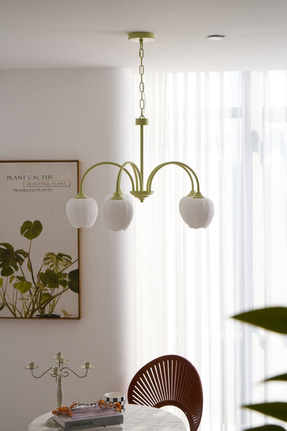 Tulip Chandelier Ceiling Lamp | Modern Floral Light Fixture for Living and Dining