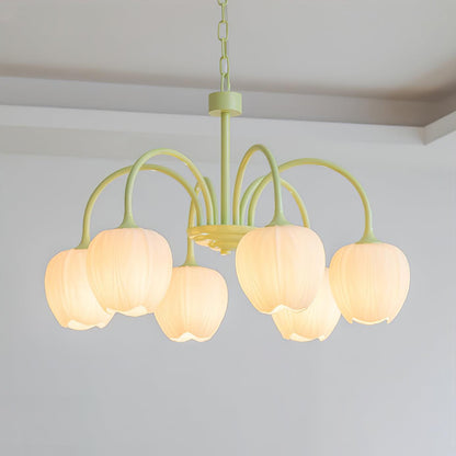 Tulip Chandelier Ceiling Lamp | Modern Floral Light Fixture for Living and Dining