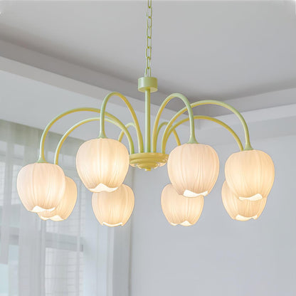 Tulip Chandelier Ceiling Lamp | Modern Floral Light Fixture for Living and Dining