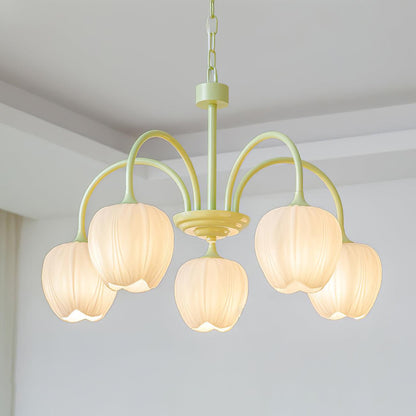 Tulip Chandelier Ceiling Lamp | Modern Floral Light Fixture for Living and Dining