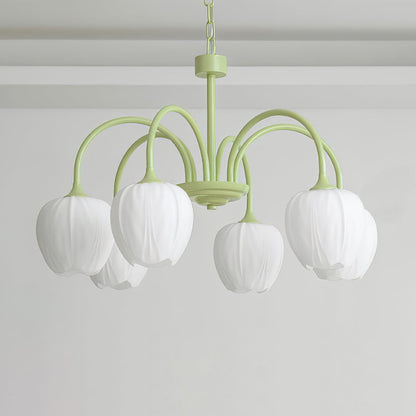 Tulip Chandelier Ceiling Lamp | Modern Floral Light Fixture for Living and Dining