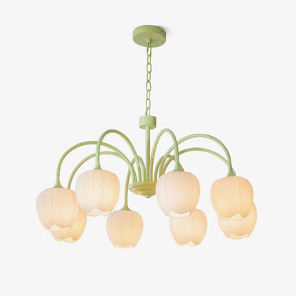 Tulip Chandelier Ceiling Lamp | Modern Floral Light Fixture for Living and Dining