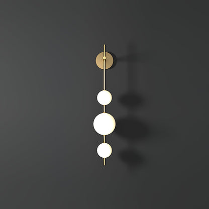 Modern Wall Lamp | Vertical Glass Globe Sconce for Bedroom