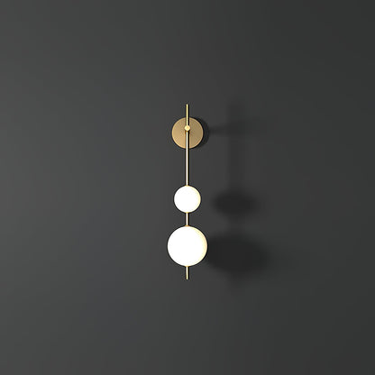 Modern Wall Lamp | Vertical Glass Globe Sconce for Bedroom