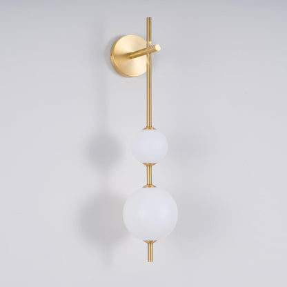 Modern Wall Lamp | Vertical Glass Globe Sconce for Bedroom