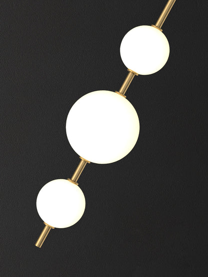 Modern Wall Lamp | Vertical Glass Globe Sconce for Bedroom