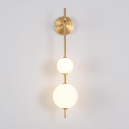 Modern Wall Lamp | Vertical Glass Globe Sconce for Bedroom