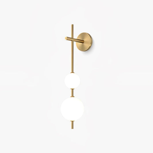 Modern Wall Lamp | Vertical Glass Globe Sconce for Bedroom