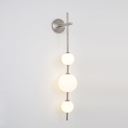 Modern Wall Lamp | Vertical Glass Globe Sconce for Bedroom