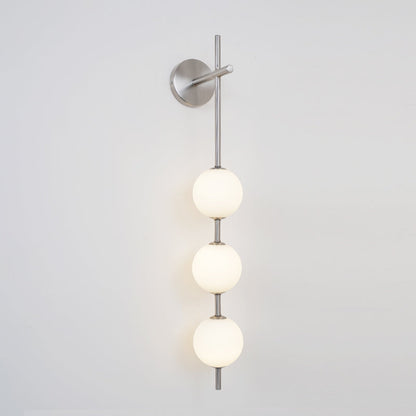 Modern Wall Lamp | Vertical Glass Globe Sconce for Bedroom