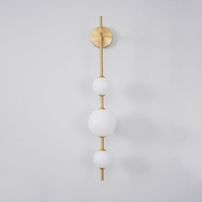 Modern Wall Lamp | Vertical Glass Globe Sconce for Bedroom