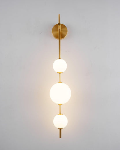 Modern Wall Lamp | Vertical Glass Globe Sconce for Bedroom