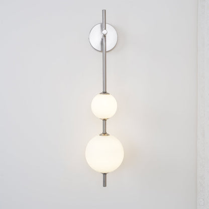 Modern Wall Lamp | Vertical Glass Globe Sconce for Bedroom