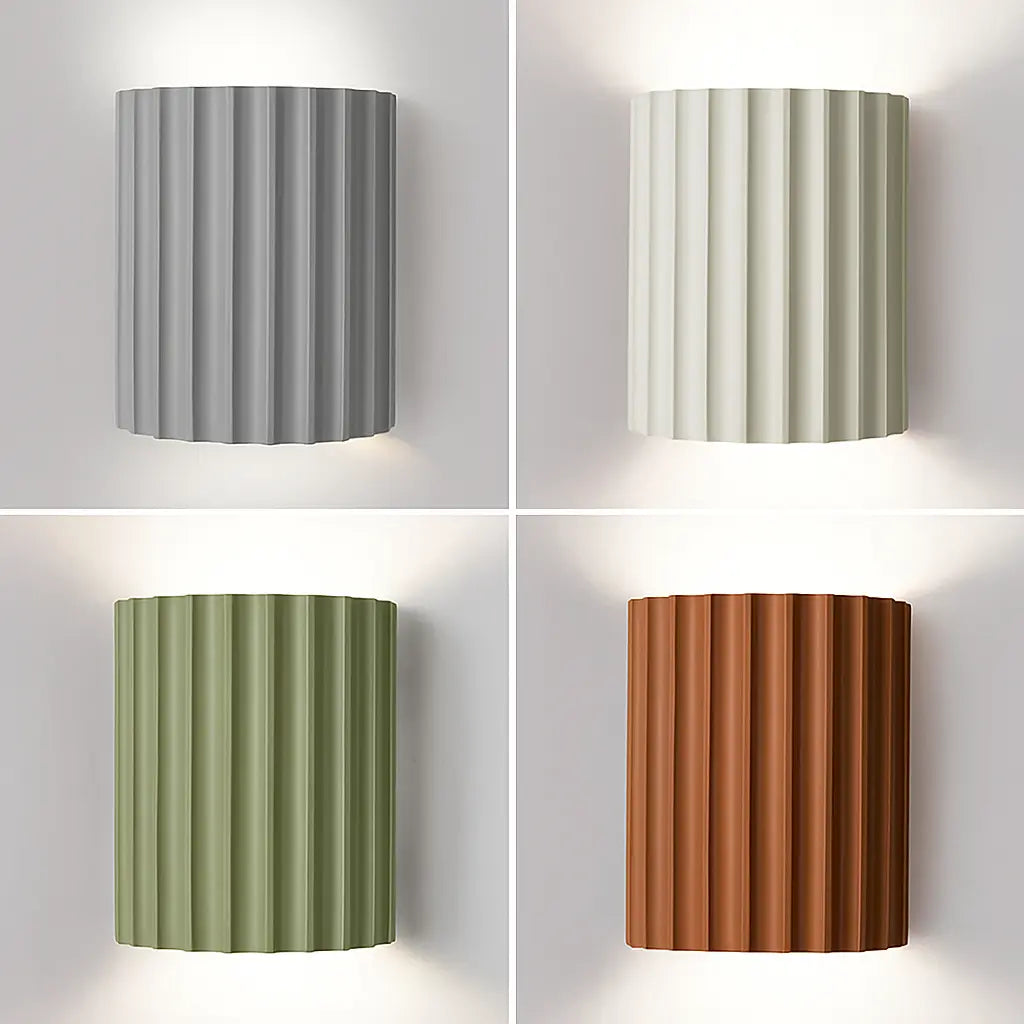 Ribbed Wall Lamp | Modern Sconce Light for Bedroom or Living Room