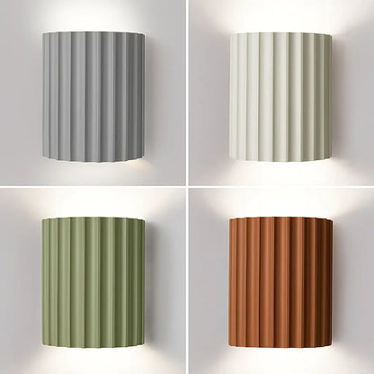 Ribbed Wall Lamp | Modern Sconce Light for Bedroom or Living Room