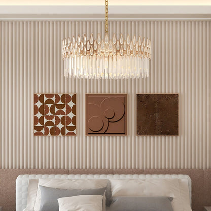 Modern Gold Crystal Chandelier for Living Room | Elegant Ceiling Light