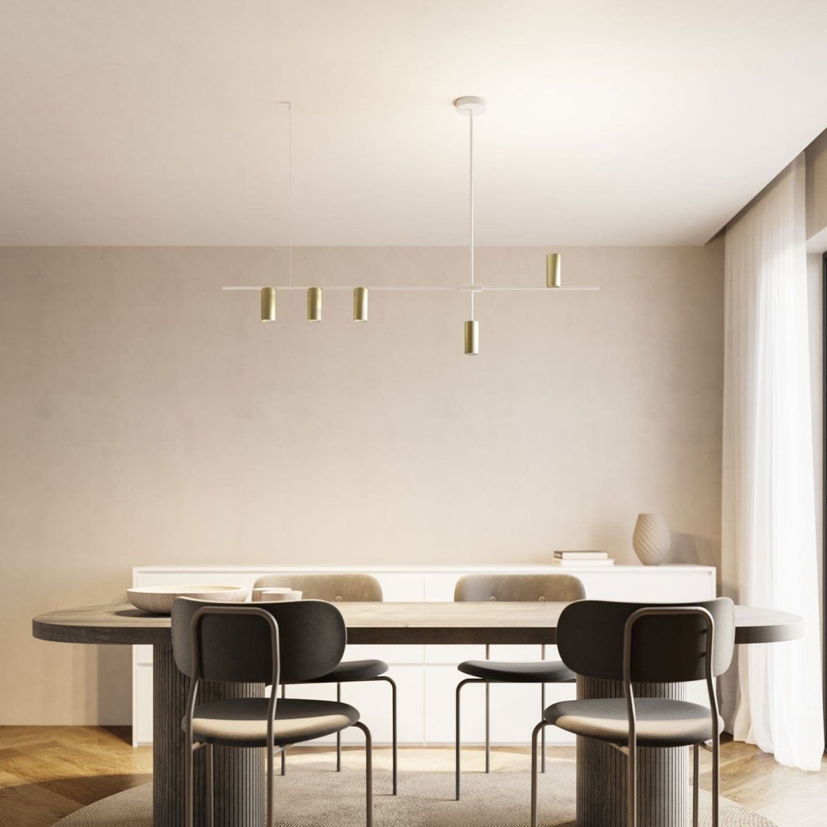 Modern Cylinder LED Pendant Light | Minimalist Dining Room Ceiling Lamp