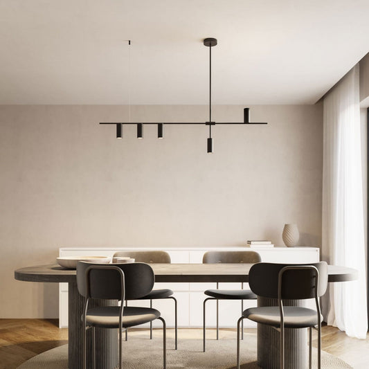 Modern Cylinder LED Pendant Light | Minimalist Dining Room Ceiling Lamp