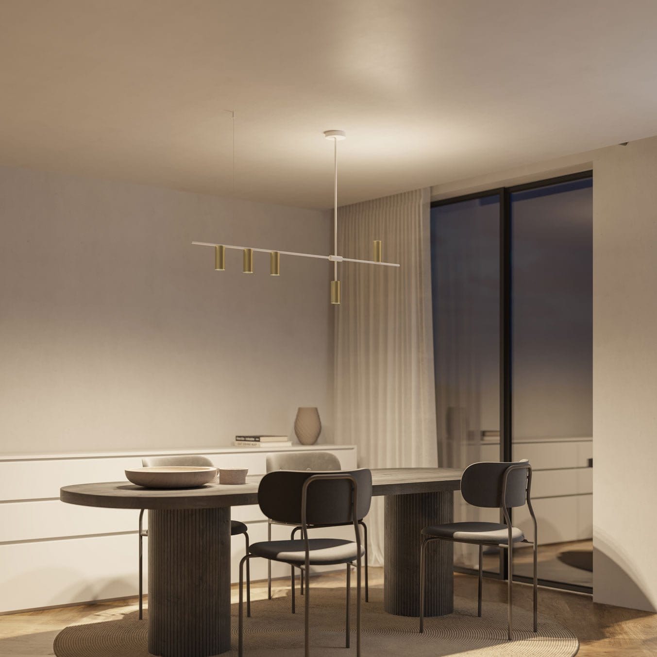 Modern Cylinder LED Pendant Light | Minimalist Dining Room Ceiling Lamp