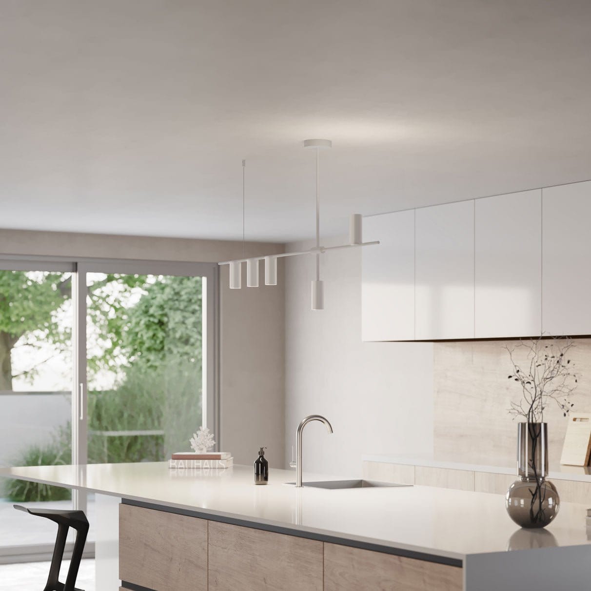 Modern Cylinder LED Pendant Light | Minimalist Dining Room Ceiling Lamp