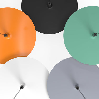 Modern Flat Pendant Ceiling Light with Wide Lampshade | Creative Dining Room Lamp