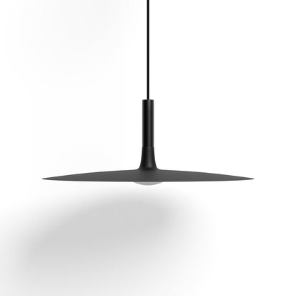 Modern Flat Pendant Ceiling Light with Wide Lampshade | Creative Dining Room Lamp