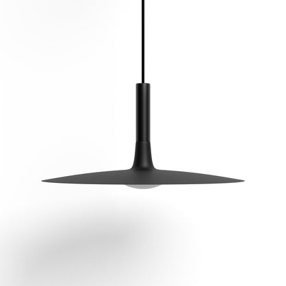 Modern Flat Pendant Ceiling Light with Wide Lampshade | Creative Dining Room Lamp