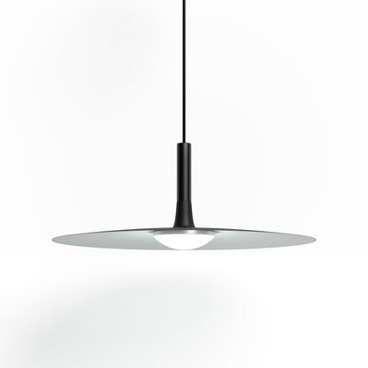 Modern Flat Pendant Ceiling Light with Wide Lampshade | Creative Dining Room Lamp