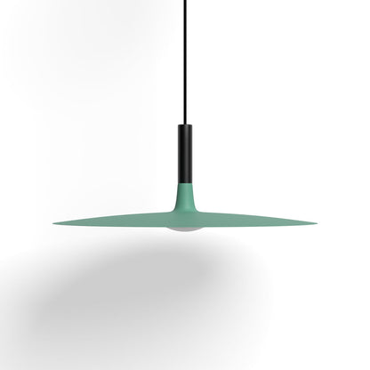 Modern Flat Pendant Ceiling Light with Wide Lampshade | Creative Dining Room Lamp