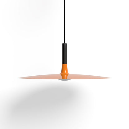 Modern Flat Pendant Ceiling Light with Wide Lampshade | Creative Dining Room Lamp