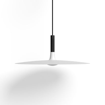 Modern Flat Pendant Ceiling Light with Wide Lampshade | Creative Dining Room Lamp