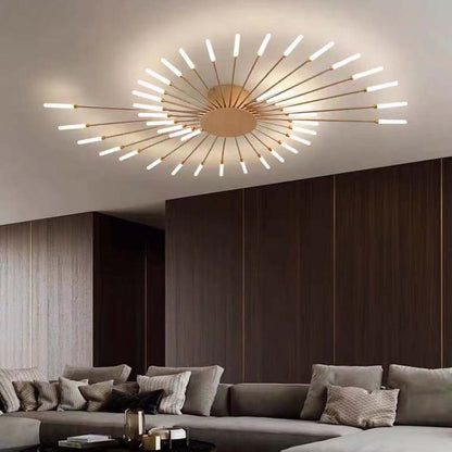 Modern Fireworks Flush Mount LED Ceiling Light | Decorative Living Room Lamp