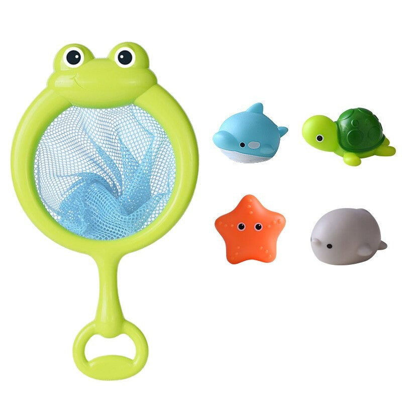 LED Light Up Bath Toys Set for Kids | Floating Water Toys with Night Light
