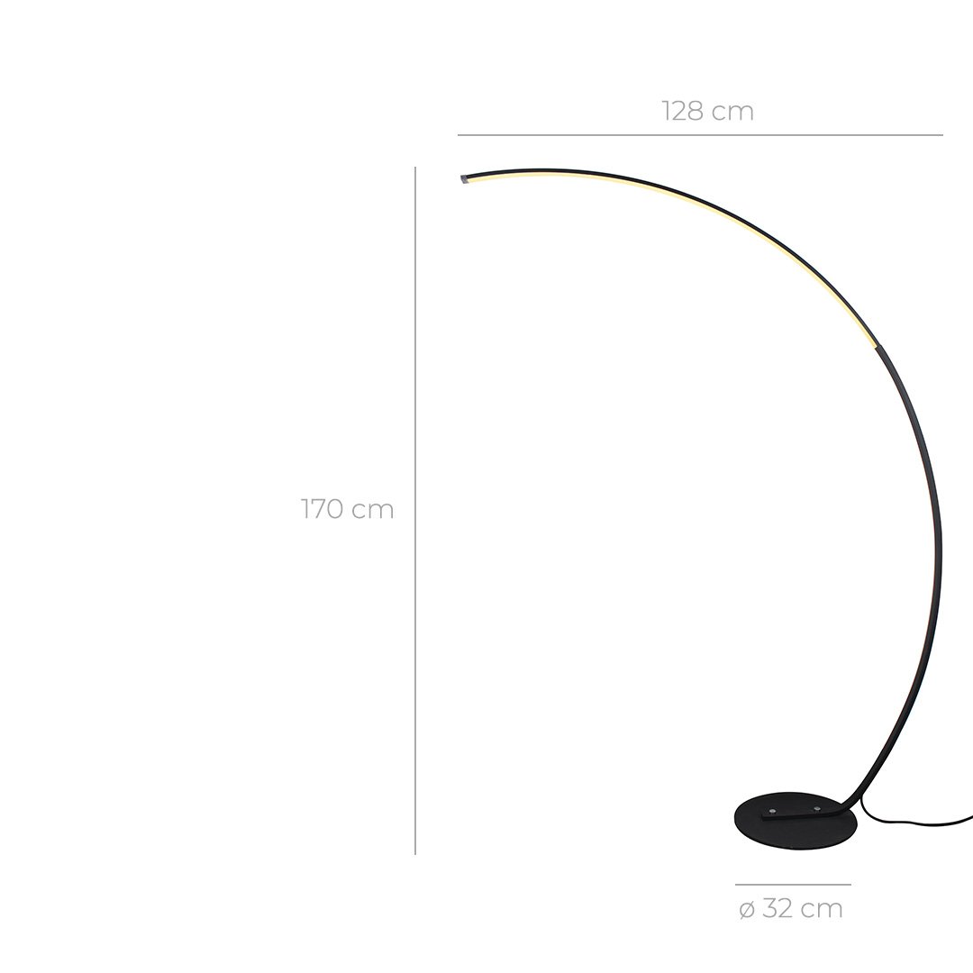 Modern Arc LED Floor Lamp in Minimalist Style | Adjustable Standing Light for Living Room