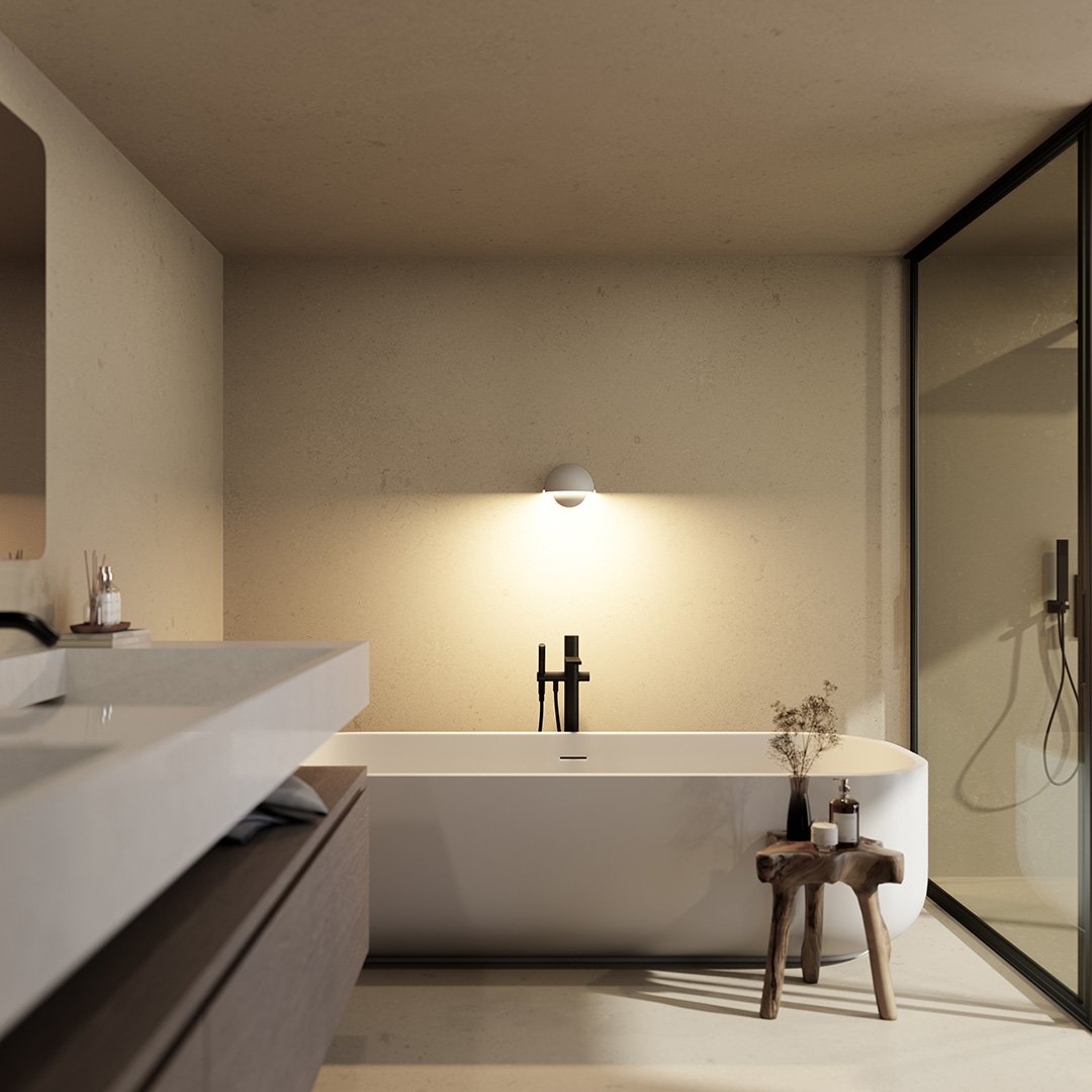 Round LED Wall Light Sconce | Modern Indoor Outdoor Bedroom Living Room Lamp
