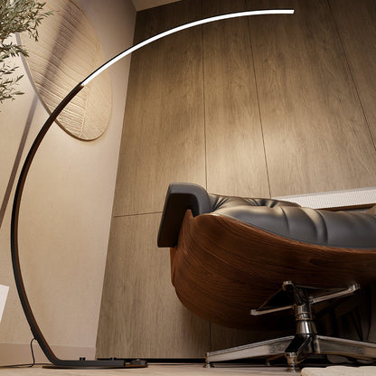 Modern Arc LED Floor Lamp in Minimalist Style | Adjustable Standing Light for Living Room