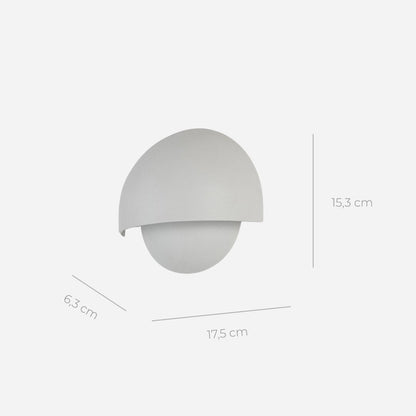 Round LED Wall Light Sconce | Modern Indoor Outdoor Bedroom Living Room Lamp