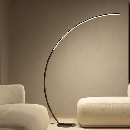 Modern Arc LED Floor Lamp in Minimalist Style | Adjustable Standing Light for Living Room