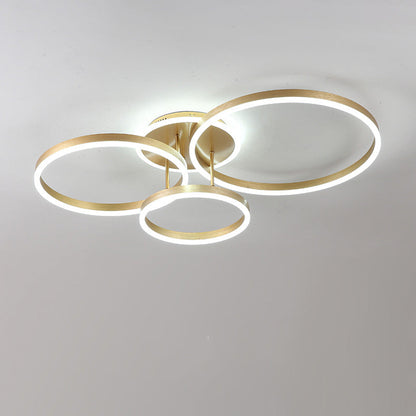 Modern Circular LED Flush Mount Ceiling Light | Luxury Low Profile Chandelier Lamp