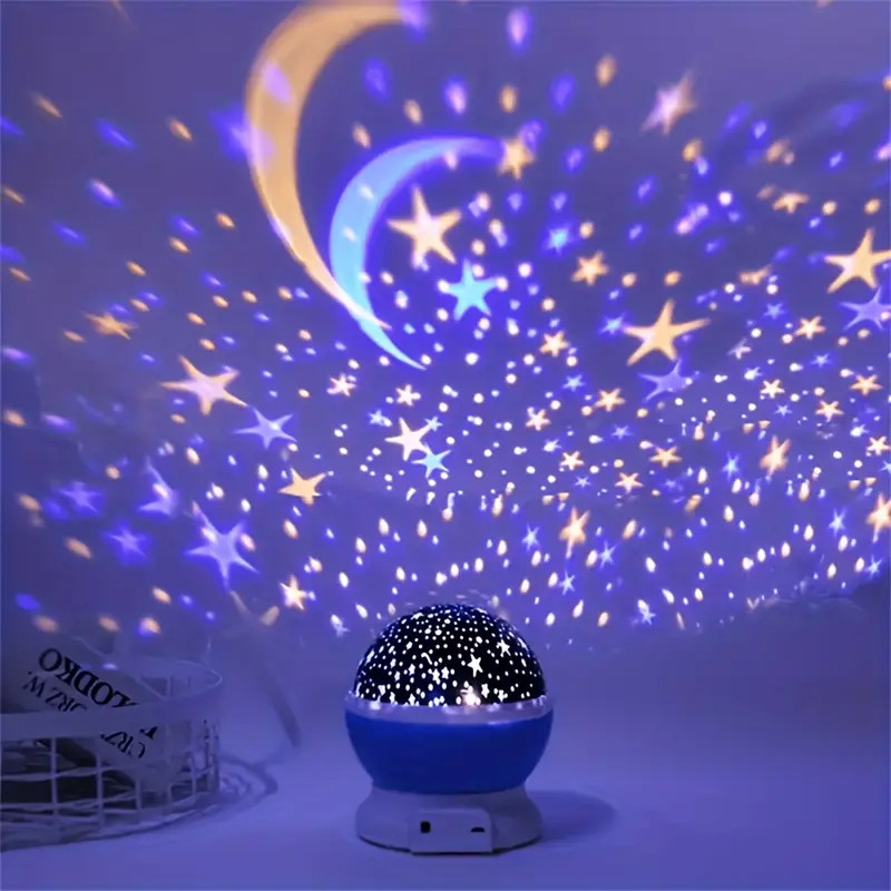 Rechargeable Star Projector LED Night Lamp for Kids | Colourful Bedside Light