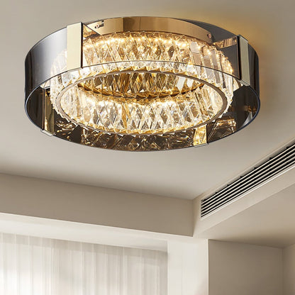 Luxury Crystal LED Chandelier with Remote | Modern Dimmable Ceiling Light