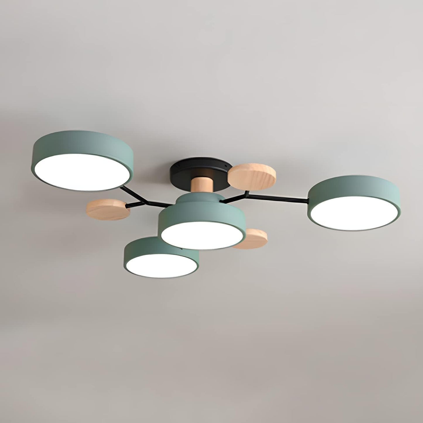 Modern Circular LED Ceiling Light | Contemporary Bedroom Living Room Lamp